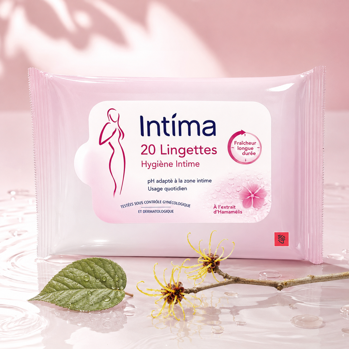Intima 20 Lingettes Intimes - fraîcheur à l'hamamélis