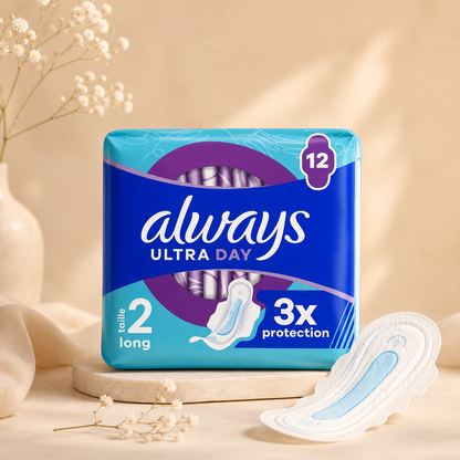 Always Ultra Day 3X Protection Jour et Nuit Taille 2 Long