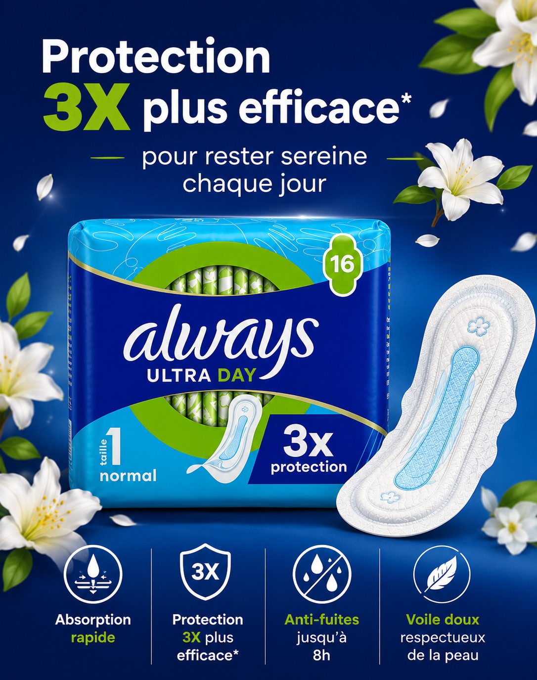 Always Ultra Day - Protection 3X plus efficace