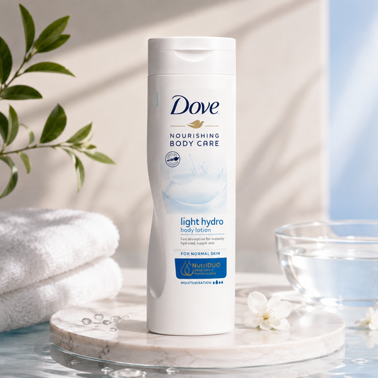 Dove Nourishing Body Care - packshot sur marbre